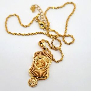 Beautiful Gold color necklace with beautiful Pendant.